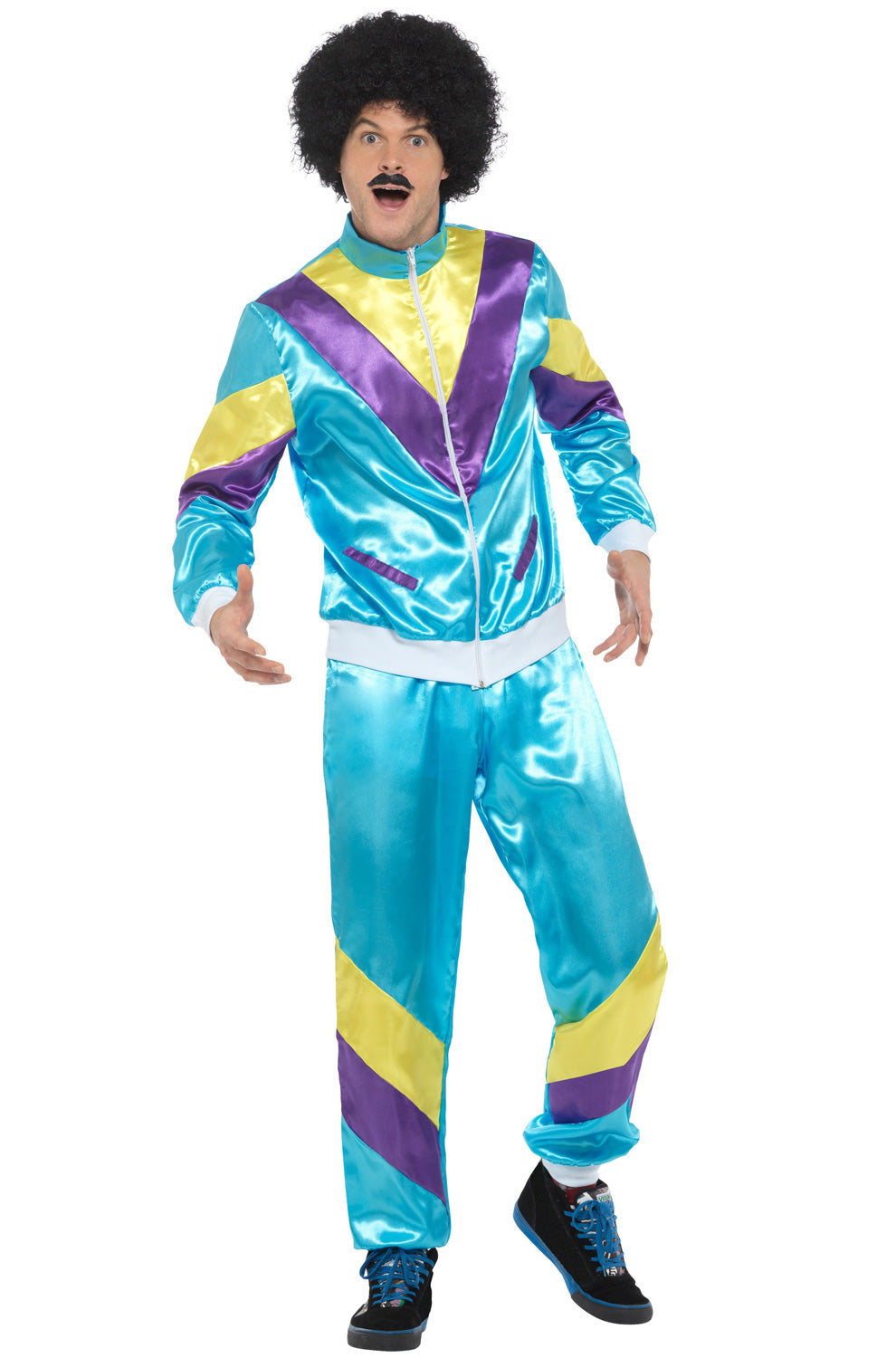 80s Height of Fashion Shell Suit Costume Blue / L 80s Height of Fashion Shell Suit Costume Blue / L