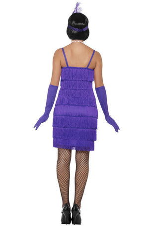 Short Flapper Dress Adult Costume (Purple)