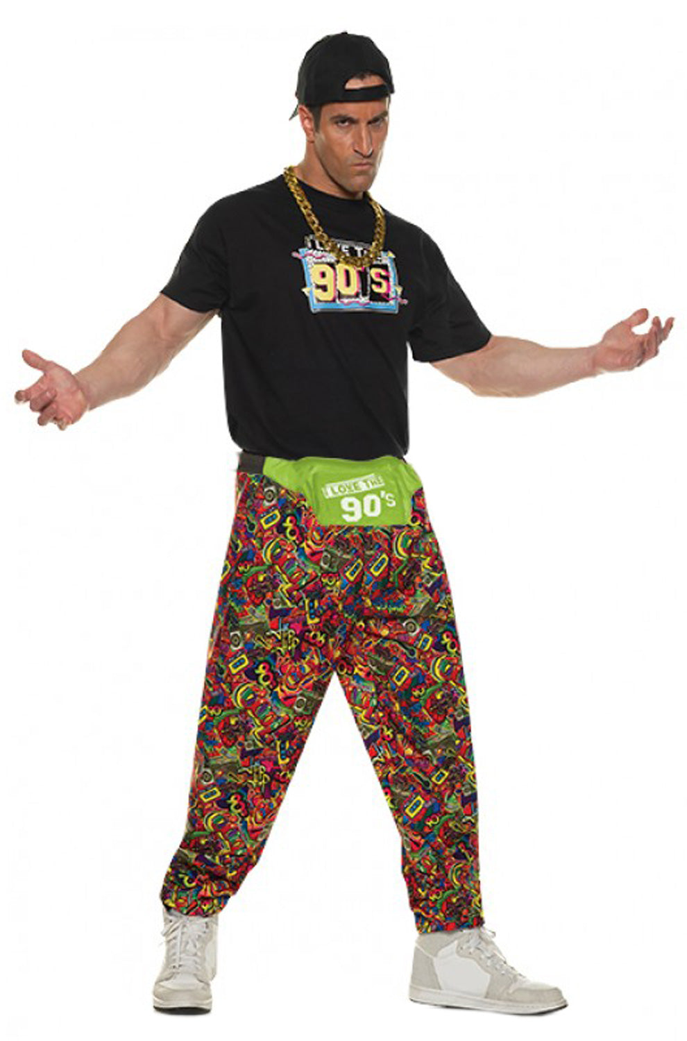Underwraps Costumes 90s Baggy Pants Men's Costume, One Size