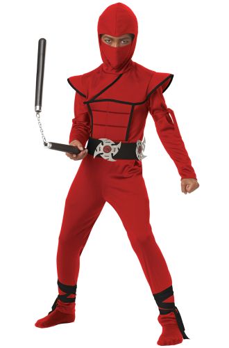 Stealth Ninja Child Costume (Red/Black)