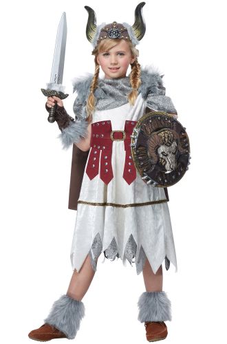 Valorous Viking Girl Child Costume