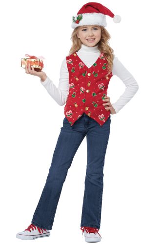 Holiday Vest Child Costume (Red)