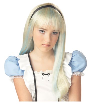 Alice Costume Wig - Blonde/Blue