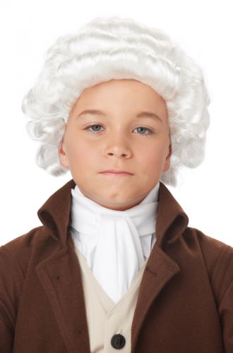 Child Colonial Man Wig (White)