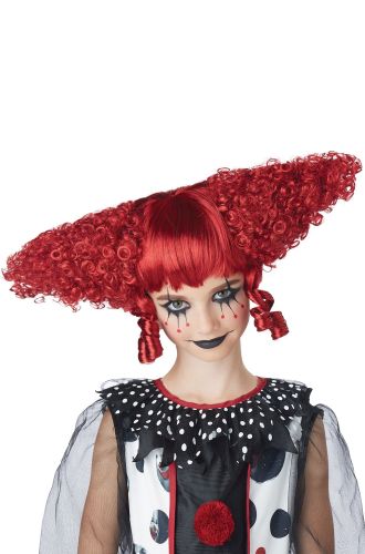 Creepy Clown Adult Wig (Red)
