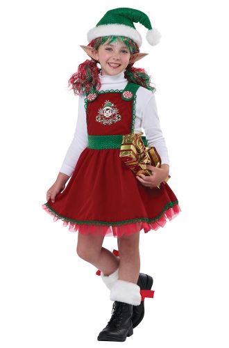Candy Cane Elf Child Costume