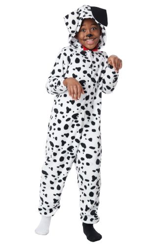 Dalmatian Pup Fleece Jumpsuit Child Costume