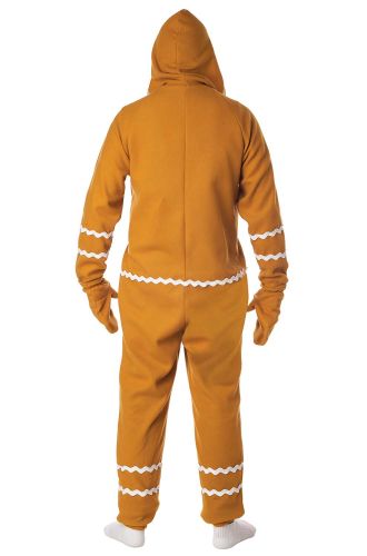 Gingerbread Fleece Jumpsuit Adult Costume