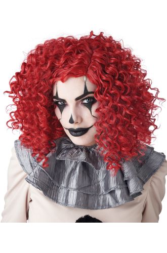 Corkscrew Clown Curls Wig (Red)