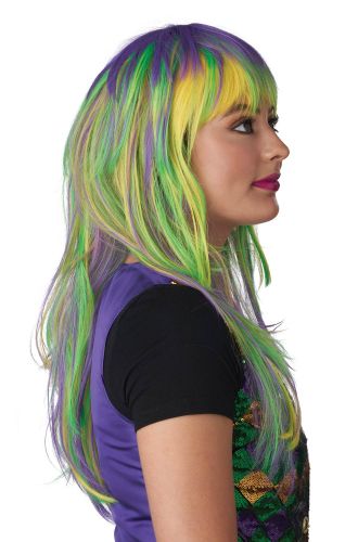 Mardi Gras Party Girl Adult Wig