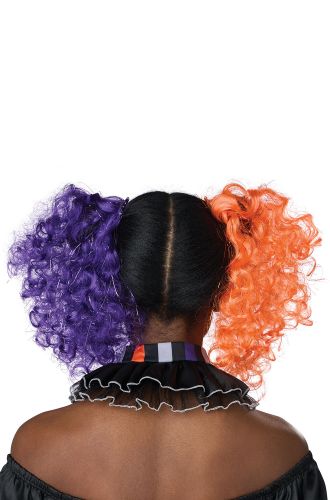 Purple and Orange Curly Clips