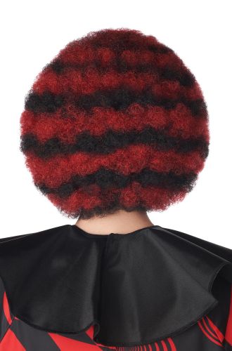 Spiral Clown Wig (Black/Red)
