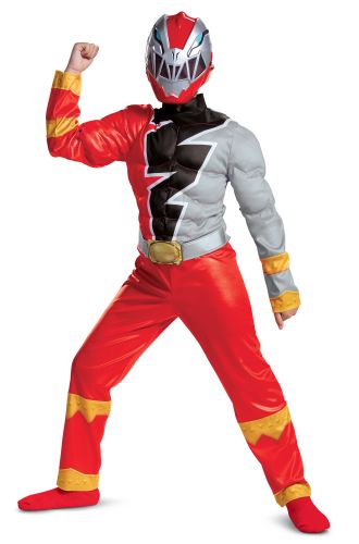 Red Ranger Dino Fury Classic Muscle Child Costume