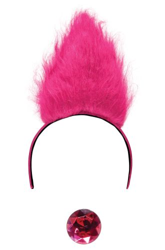 Pink Trolls Headband with Gem