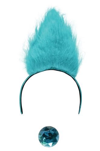 Turquoise Trolls Headband with Gem