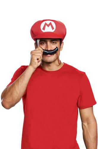 Mario Hat & Moustache Necklace Accessory Kit