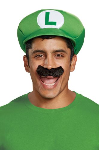Luigi Adult Hat and Moustache