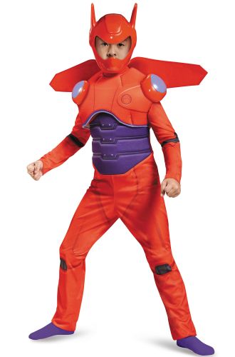 Red Baymax Deluxe Muscle Child Costume