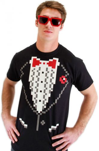 Pixel-8 Tuxedo Shirt Adult Costume (L/XL)