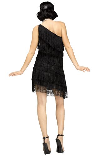 Shimmery Flapper Adult Costume (Black)