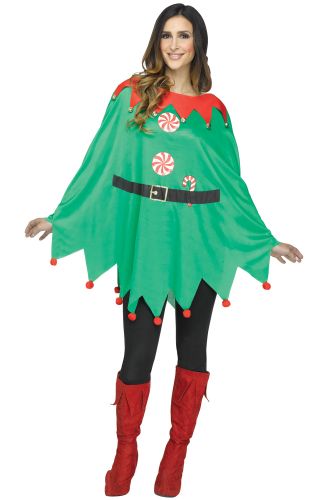 Elf Poncho Adult Costume