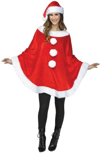 Santa Poncho Adult Costume