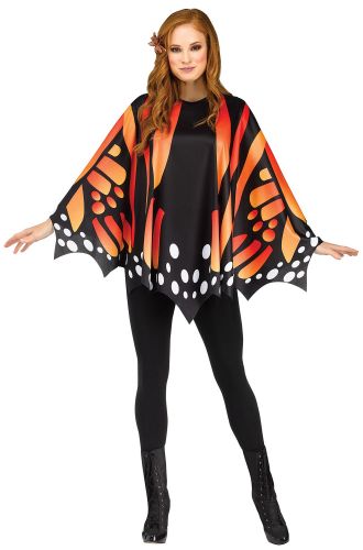 Monarch Butterfly Wing Poncho Adult Costume