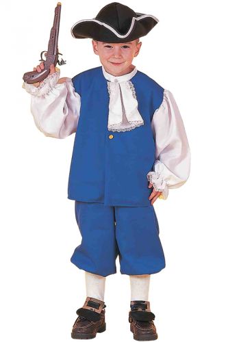 Blue Colonial Boy Child Costume