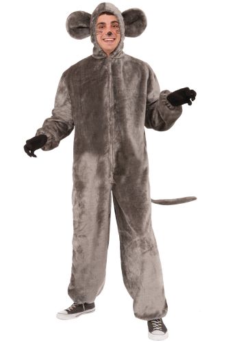Plush Gray Mouse Mascot Adult Costume