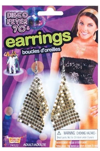 Disco Drop Earrings (Gold)