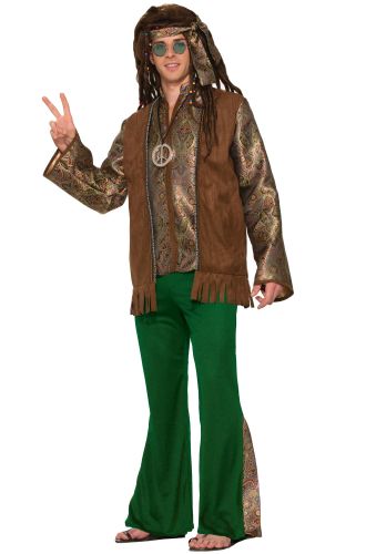 Male Hippie Peace Out Adult Costume (XL)