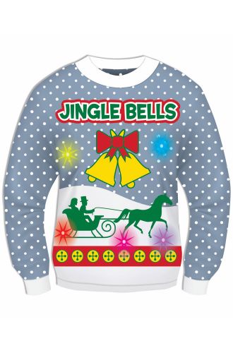 Jingle Bells Light Up Sweater Adult Costume (X-Large)