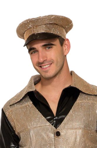 Sequin Officer Hat (Gold)