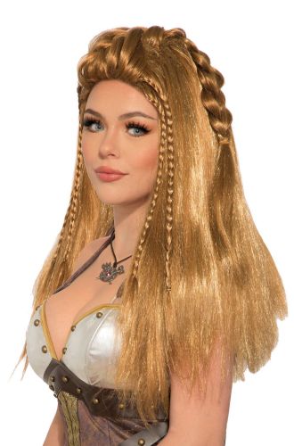 Viking Female Warrior Wig (Brown)