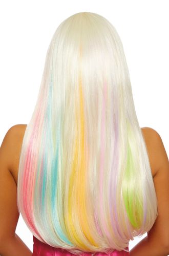 Long Straight Hidden Rainbow Wig (Platinum)