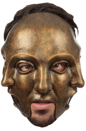 3 Faces Gold Adult Mask