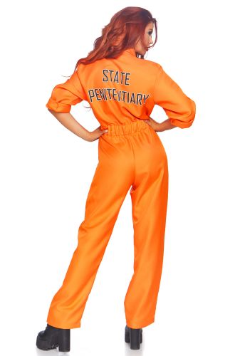 Women's Prison Jumpsuit Adult Costume