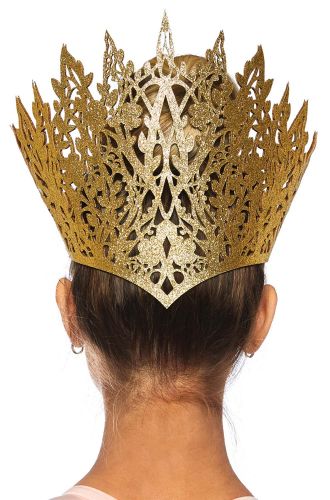 Glitter Die Cut Crown with Jewel Accent