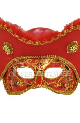 Male Pirate Mask (Red)