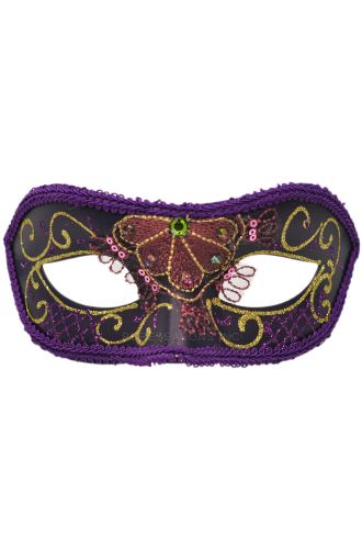 Pavone Masquerade Mask (Purple)