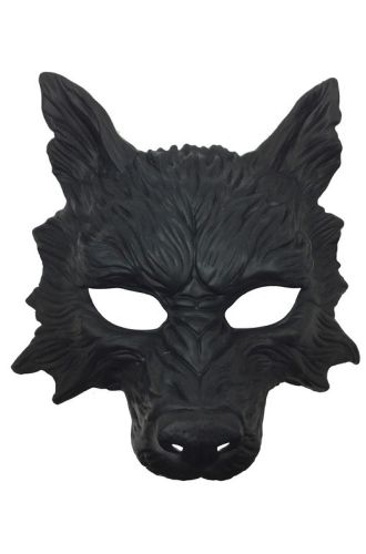 Midnight Wolf Half Mask