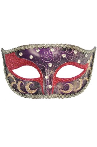 Venetian Opera Mask (Maroon)
