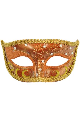 Venetian Opera Mask (Orange)