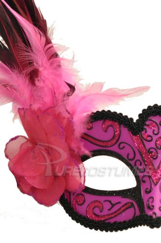 Madame Mardi Gras Mask (Hot Pink)