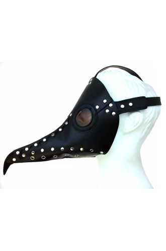 Studded Midnight Plague Doctor Mask