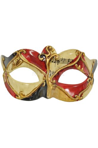 Musical Dreams Masquerade Mask (Red/Gold)