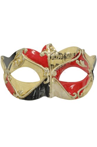 Musical Dreams Masquerade Mask (Red/Silver)