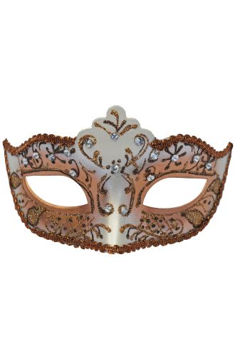 Bejeweled Venetian Mask (Brown)