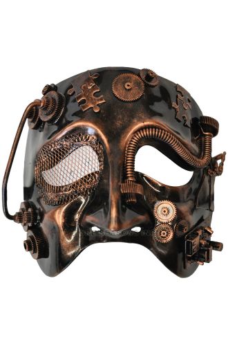 Steampunk Robot Theater Mask (Bronze)