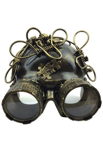Steampunk Goggles Helmet (Gold)